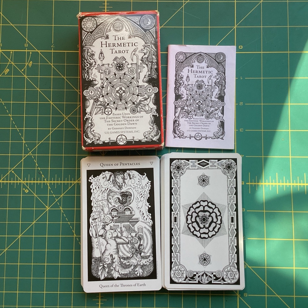 Hermetic Tarot Deck & Guidebook Boho Hippie Spirituality Gifts Retro Art Symbols
